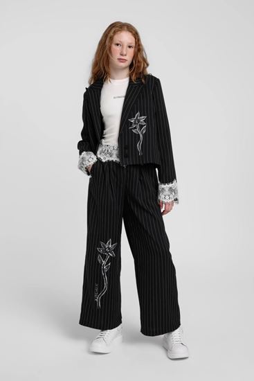 10-14 Yaş Nişantaşı Soft Kız Çocuk 3'Lü Takım-Siyah