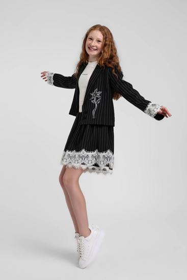 10-14 Yaş Nişantaşı Iconıque Kız Çocuk 3'Lü Takım-Siyah