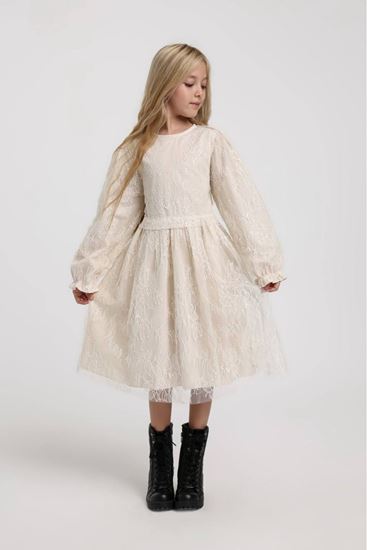 5-14 Yaş Maria Elana Kız Çocuk Elbise-Latte