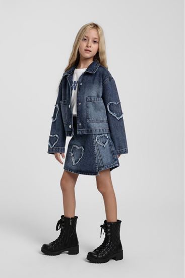 5-14 Yaş Musness Love Kız Çocuk 3'Lü Takım-İndigo