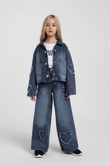 5-14 Yaş Musness Cowgırls Kız Çocuk 3'Lü Takım-İndigo