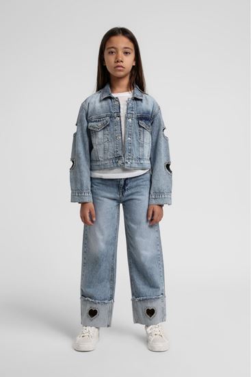 5-14 Yaş Jean Love Kız Çocuk 3'Lü Takım-Mavi