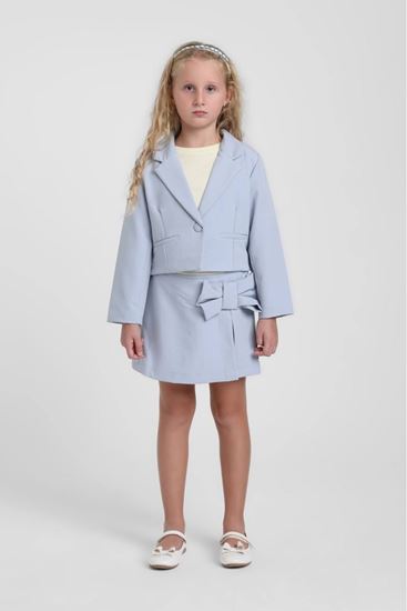 5-9 Yaş Romantic Luna Kız Çocuk 3'Lü Takım-Mavi