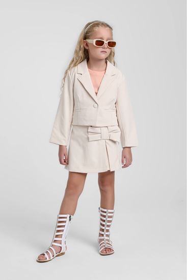 5-9 Yaş Romantic Luna Kız Çocuk 3'Lü Takım-Latte