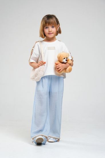 4-8 Yaş SeaShell Sugar Kız Çocuk Takım-Buz Mavi