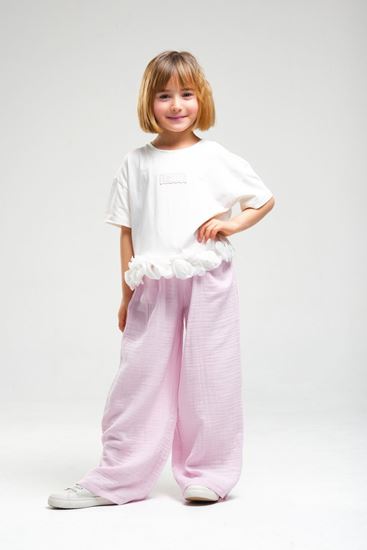 4-8 Yaş Asuman Two Kız Çocuk Takım-Şeker Pembe