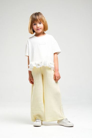 4-8 Yaş Asuman Two Kız Çocuk Takım-Sarı