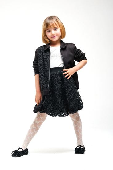 4-8 Yaş Royal Pearl Kız Çocuk 3'Lü Takım-Siyah