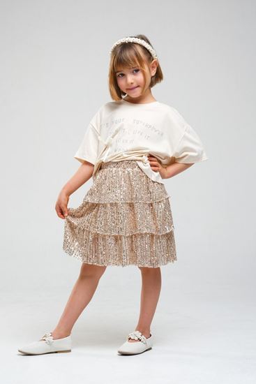 4-8 Yaş Suprice Kız Çocuk Takım-Latte