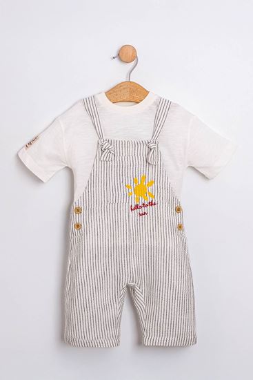 9-24 Aylık Zevra Noir Erkek Bebek Salopet Takım-Lacivert