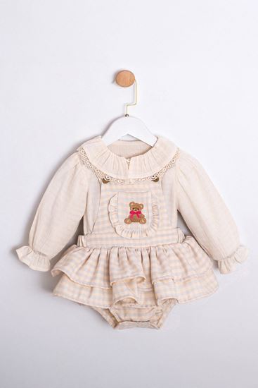 6-18 Aylık Happy Bear Kız Bebek Takım-Mavi