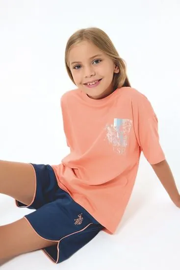 4-15 Yaş Lisanslı Us Polo Assn Kız Çocuk Takım-Somon
