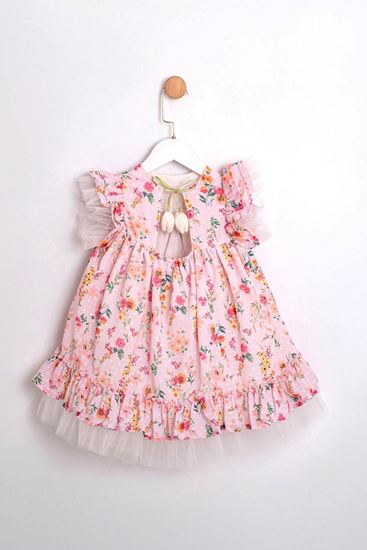2-5 Yaş Cute Dress Kız Çocuk Elbise-Pembe