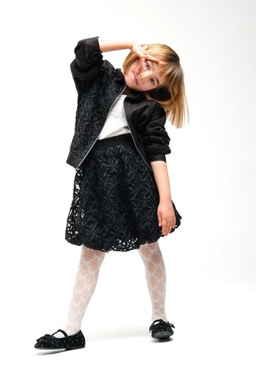 4-8 Yaş Royal Pearl Kız Çocuk Takım-Siyah