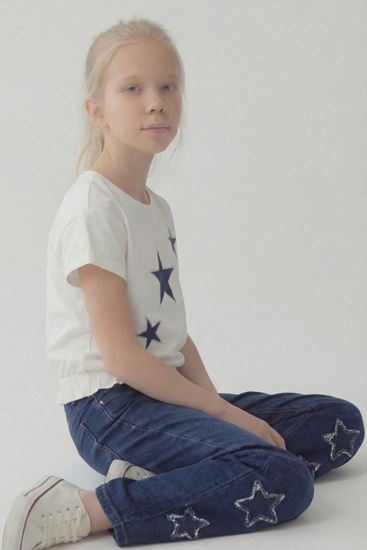 5-14 Yaş All Star Kız Çocuk T-Shirt-Ekru