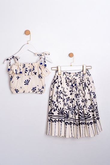 2-5 Yaş Sugar Cloud Kız Çocuk Takım-Ekru