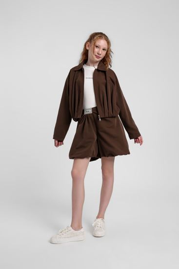 10-14 Yaş New İcon Chic Kız Çocuk 3'Lü Takım-Kahverengi