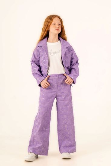 5-14 Yaş Premium Dolce Kız Çocuk 3'Lü Takım-Mor