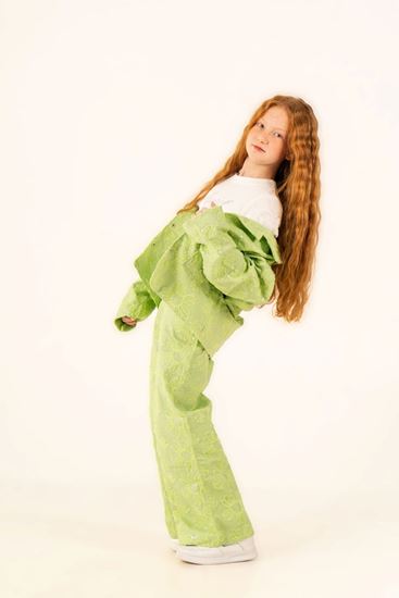 5-14 Yaş Premium Dolce Kız Çocuk 3'Lü Takım-Fıstık yeşili