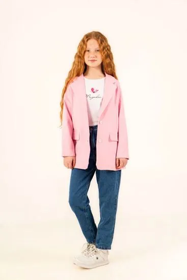 9-14 Yaş Magnolia Prime Kız Çocuk 3'Lü Takım-Şeker Pembe