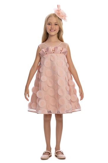 3-7 Yaş Guetase Drees Kız Çocuk Elbise-Pudra
