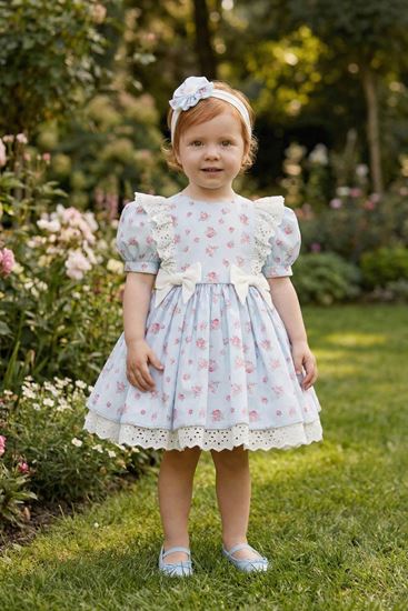 6-24 Aylık Garden Love Kız Bebek Elbise-Bebe Mavisi