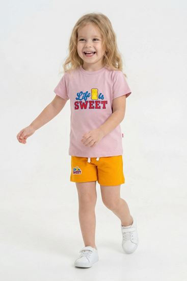 2-8 Yaş Lisanslı Haribo Kız Çocuk Takım-Pudra