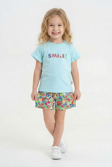 2-8 Yaş Lisanslı Haribo Kız Çocuk Takım-Turkuaz