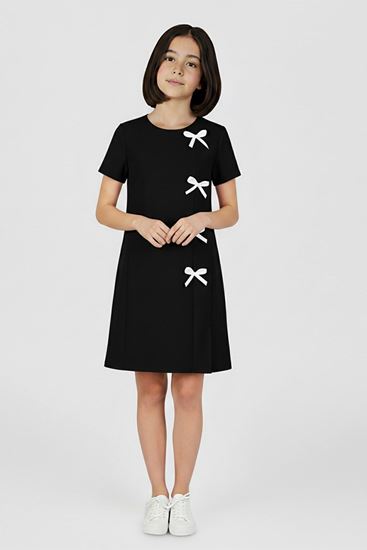 9-14 Yaş Aria Quinn Kız Çocuk Elbise-Siyah