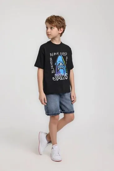 5-14 Yaş Jaws Beach Erkek Çocuk Takım-Siyah
