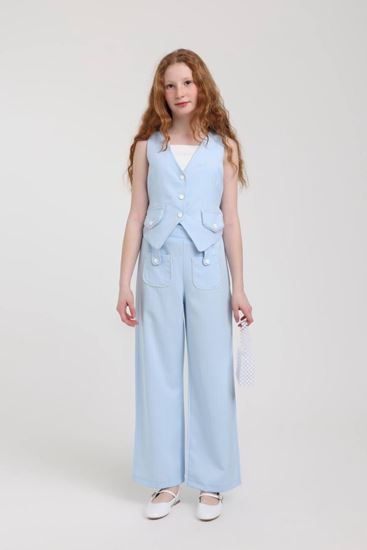 5-14 Yaş Aria Liora Kız Çocuk Takım-Mavi