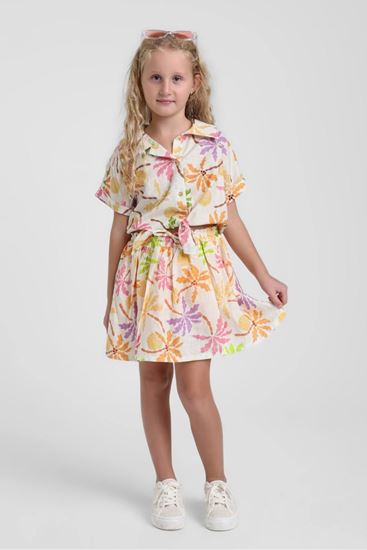 5-14 Yaş Clara Daisy Kız Çocuk Takım-Latte