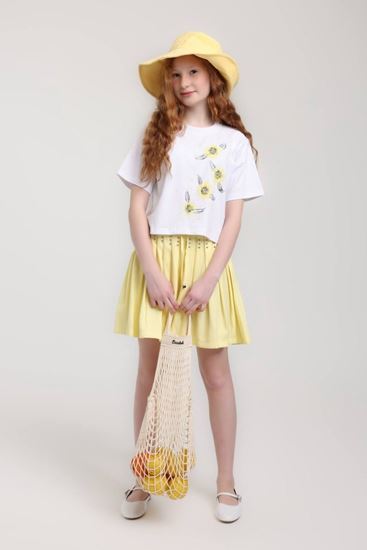 8-14 Yaş Cool Garden Kız Çocuk Takım-Ekru