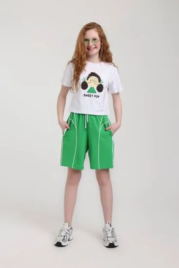 5-14 Yaş Elena Muse Kız Çocuk Takım-Benetton Yeşil