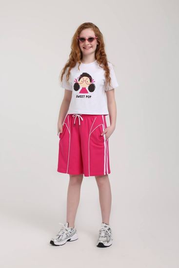 5-14 Yaş Elena Muse Kız Çocuk Takım-Fuşya