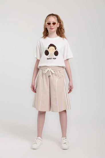 5-14 Yaş Sweet Pop Kız Çocuk Takım-Latte