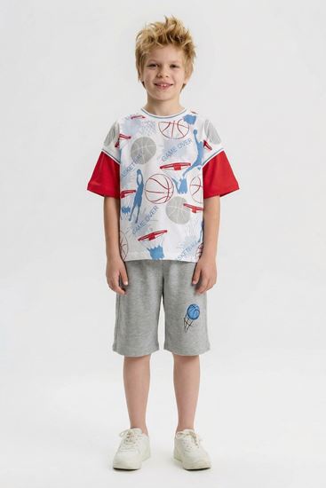 6-9 Yaş Basketball Cool Erkek Çocuk Takım-Kırmızı