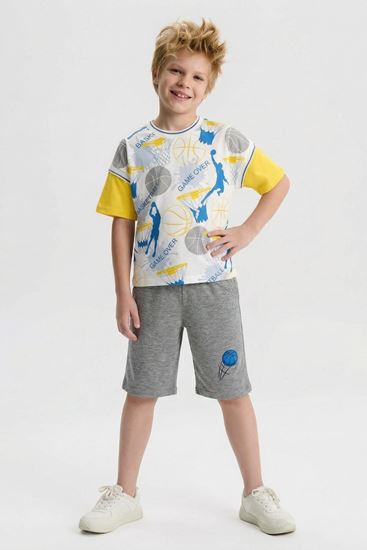 6-9 Yaş Basketball Cool Erkek Çocuk Takım-Sarı