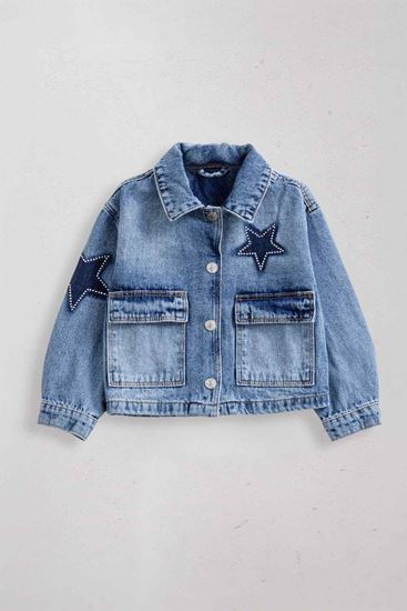 5-14 Yaş New Magic Kız Çocuk Ceket-İndigo