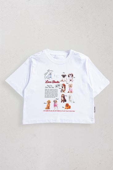 9-15 Yaş Oscar Doge Stand Kız Çocuk T-Shırt-Ekru