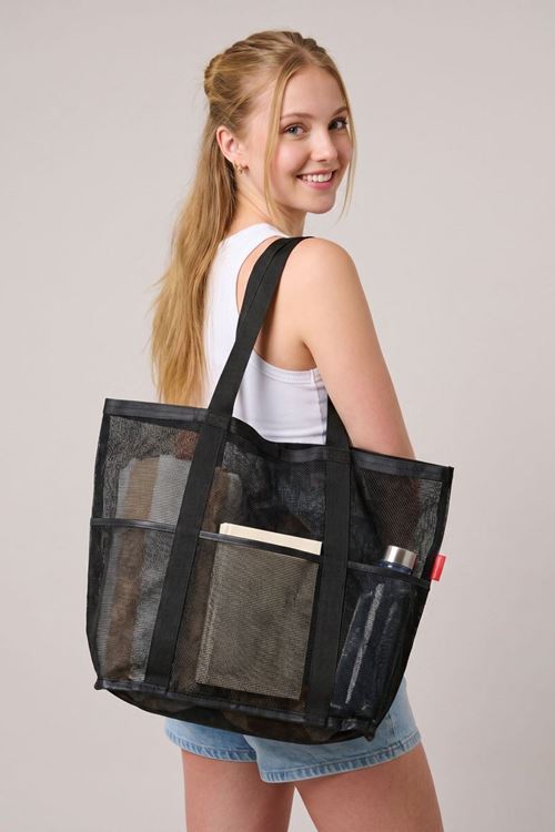 HAUSEkids Büyük Boy 6 Cepli  Plaj Çantası-Siyah