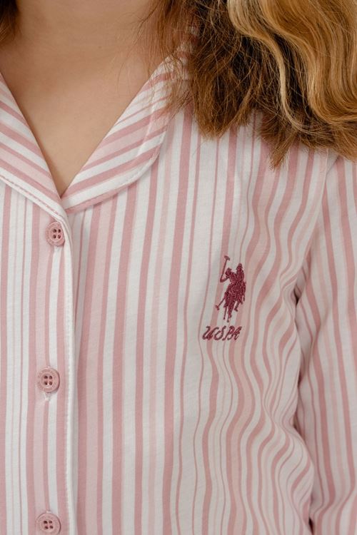 4-14 Yaş Lisanslı Us Polo Assn Kız Çocuk Takım-Latte