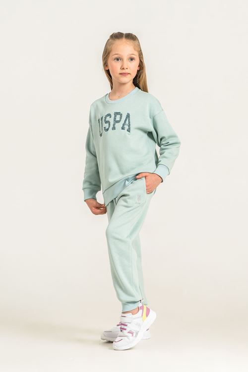 4-14 Yaş Lisanslı Us Polo Assn Kız Çocuk Takım-Su Yeşili