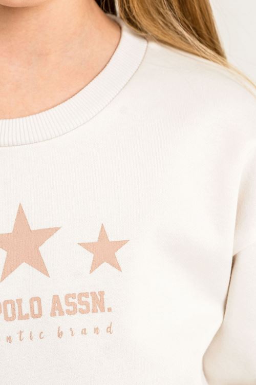 4-14 Yaş Lisanslı Us Polo Assn Kız Çocuk Takım-Latte