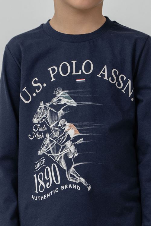4-14 Yaş Lisanslı Us Polo Assn Erkek Çocuk Takım-Lacivert