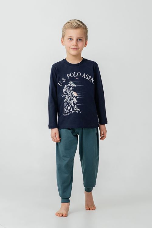 4-14 Yaş Lisanslı Us Polo Assn Erkek Çocuk Takım-Lacivert