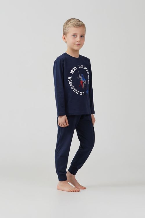 4-14 Yaş Lisanslı Us Polo Assn Erkek Çocuk Takım-Lacivert