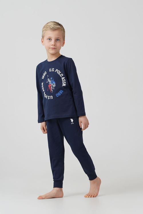 4-14 Yaş Lisanslı Us Polo Assn Erkek Çocuk Takım-Lacivert