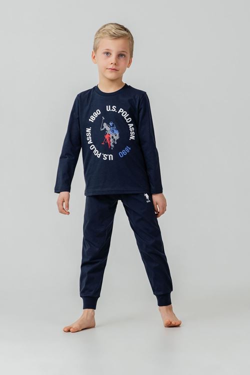 4-14 Yaş Lisanslı Us Polo Assn Erkek Çocuk Takım-Lacivert