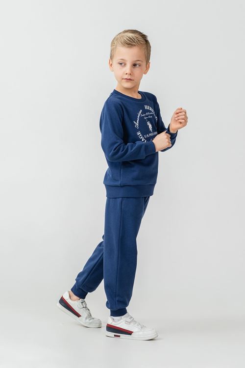 4-14 Yaş Lisanslı Us Polo Assn Erkek Çocuk Takım-İndigo